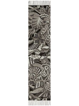 Burberry: Шарф с принтом 