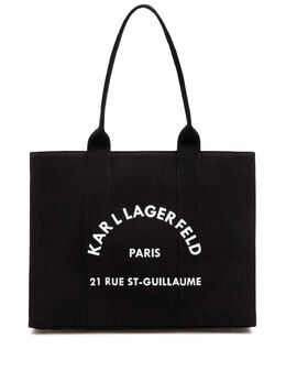 Karl Lagerfeld: Чёрная сумка-шоппер  Rue St Guillaume