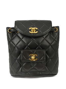 CHANEL Pre-Owned: Чёрный рюкзак 