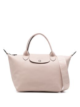 Longchamp: Светлая сумка-шоппер  Le Pliage