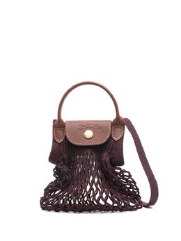 Longchamp: Фиолетовая сумка через плечо  Le Pliage