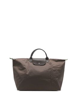 Longchamp: Коричневая дорожная сумка  Le Pliage Original