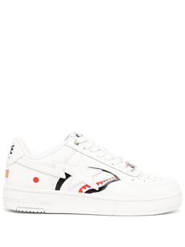 A BATHING APE®: Белые кроссовки 