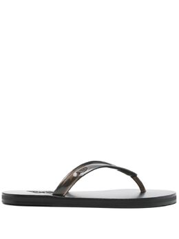 Ancient Greek Sandals: Чёрные шлёпанцы  Saionara