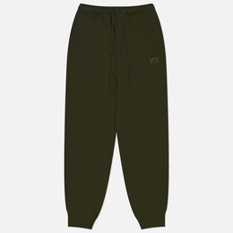 Y-3: Зелёные брюки  Terry