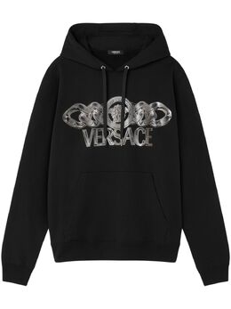 Versace: Чёрная толстовка  Medusa