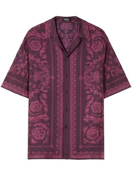 Versace: Розовая рубашка  Barocco