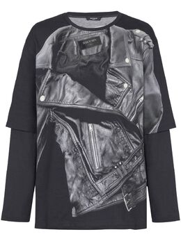 Balmain: Футболка с принтом 