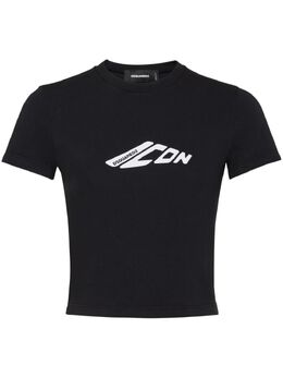 DSQUARED2: Чёрная футболка  Icon