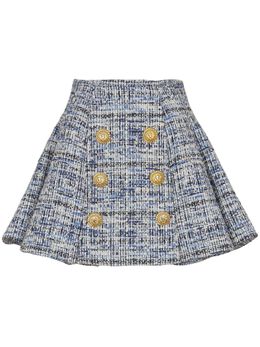 Balmain: Твидовая юбка 