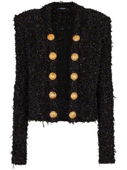 Balmain: Чёрная куртка 