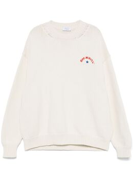 Off-White: Белый свитер  Arrow