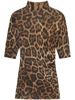 Stella McCartney: Топ с леопардовым принтом 
