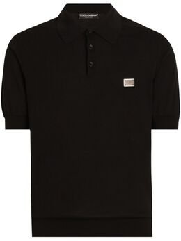 Dolce & Gabbana: Чёрное поло 