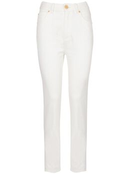 Balmain: Белые джинсы 