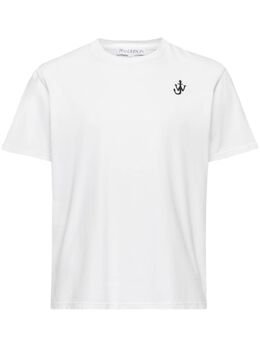 JW Anderson: Белая футболка  Anchor