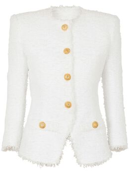 Balmain: Твидовая куртка 