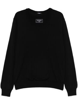Balmain: Чёрный свитер 