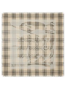 Burberry: Бежевый шарф 