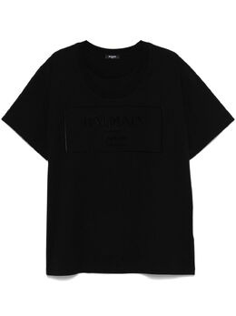 Balmain: Чёрная футболка 