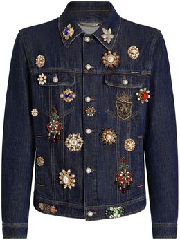 Dolce & Gabbana: Куртка  Crystal со стразами