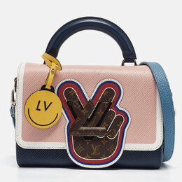 Louis Vuitton: Голубая сумка на руку  Twist
