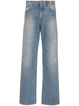Balmain: Голубые джинсы 
