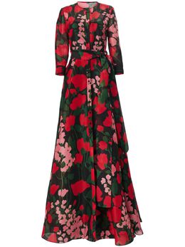 Carolina Herrera: Платье с растительным принтом 