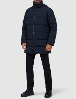 EMPORIO ARMANI: Синий пуховик 