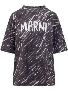 Marni: Чёрная футболка 