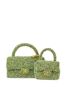 CHANEL Pre-Owned: Зелёная сумка 