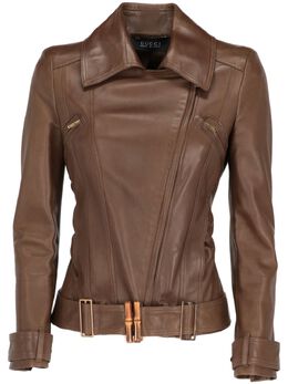 Gucci Pre-Owned: Кожаная куртка 