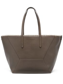 Brunello Cucinelli: Коричневая сумка-шоппер 