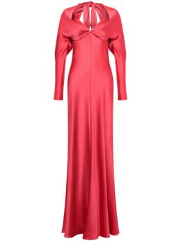 Alberta Ferretti: Атласное платье 