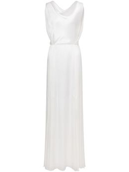 Alberta Ferretti: Атласное платье 