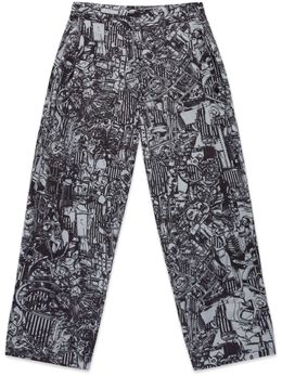 Marcelo Burlon County of Milan: Чёрные брюки 