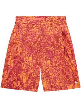 Marcelo Burlon County of Milan: Оранжевые шорты 