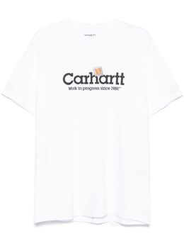Carhartt WIP: Белая футболка  Script