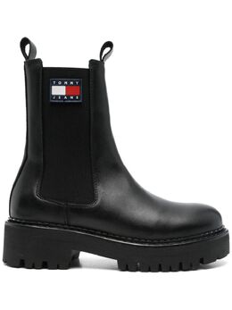 Tommy Jeans: Чёрные ботинки 