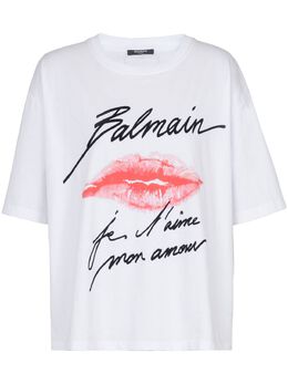 Balmain: Футболка с принтом 
