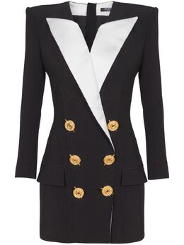 Balmain: Атласное платье 