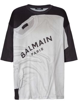 Balmain: Чёрная футболка 