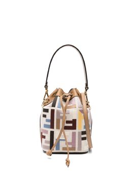 FENDI: Бежевая сумка  Mon Tresor
