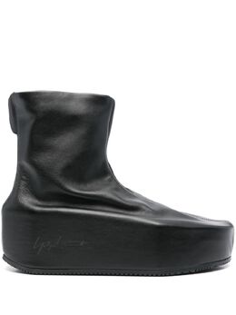 Y-3: Чёрные ботинки 