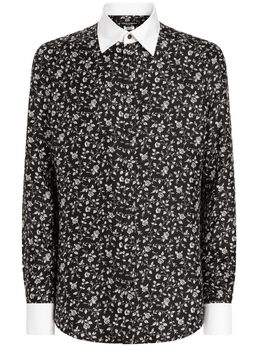 Dolce & Gabbana: Рубашка с растительным принтом 