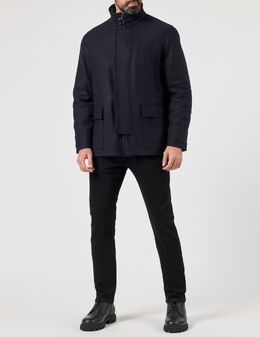 EMPORIO ARMANI: Синее пальто 