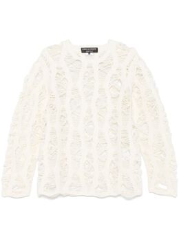 Comme des Garçons Homme Plus: Белый свитер 