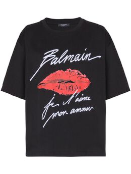 Balmain: Футболка с принтом 