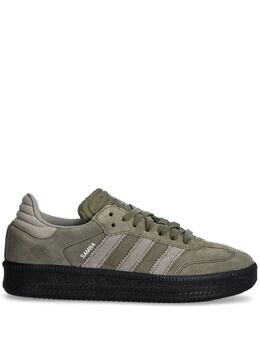 adidas: Зелёные кроссовки  Samba