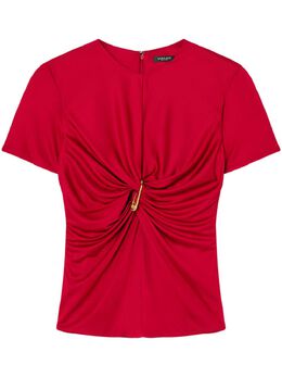 Versace: Красный топ  Safety Pin